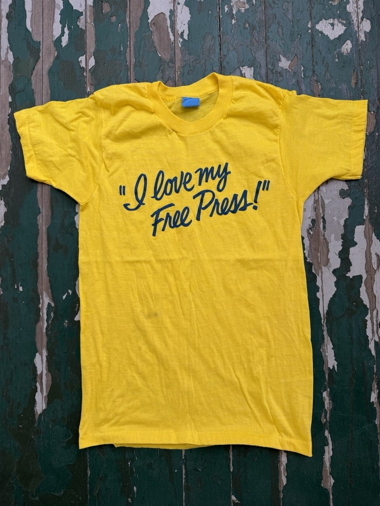 Vintage Detriot Free Press “I Love My Free Press” T Shirt