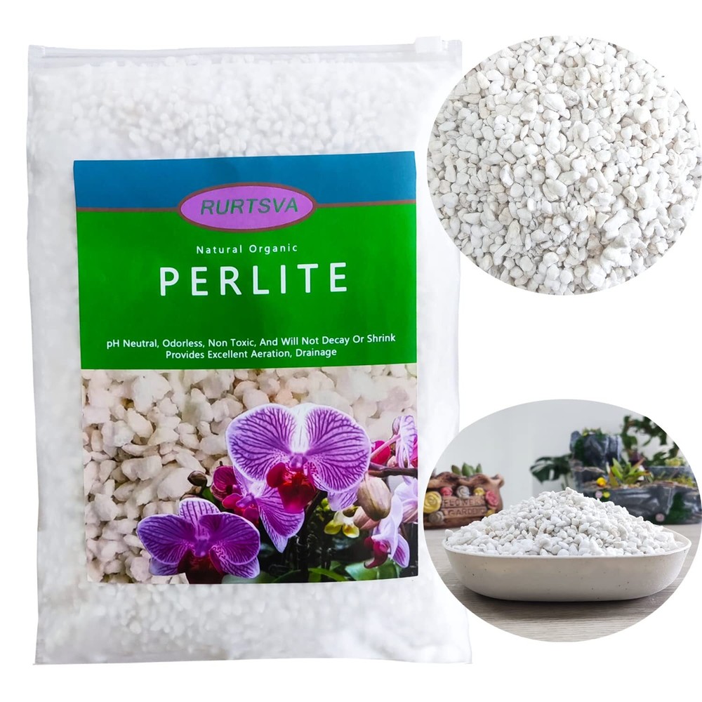 Natural Organic Perlite 5QT for Plants Potting Mix Indoor Outdoor Garden Soil...