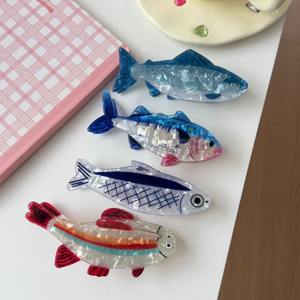 Cute Cartoon Fish Acetate Hair Clips Large Hair Barrettes Hair Accessories
