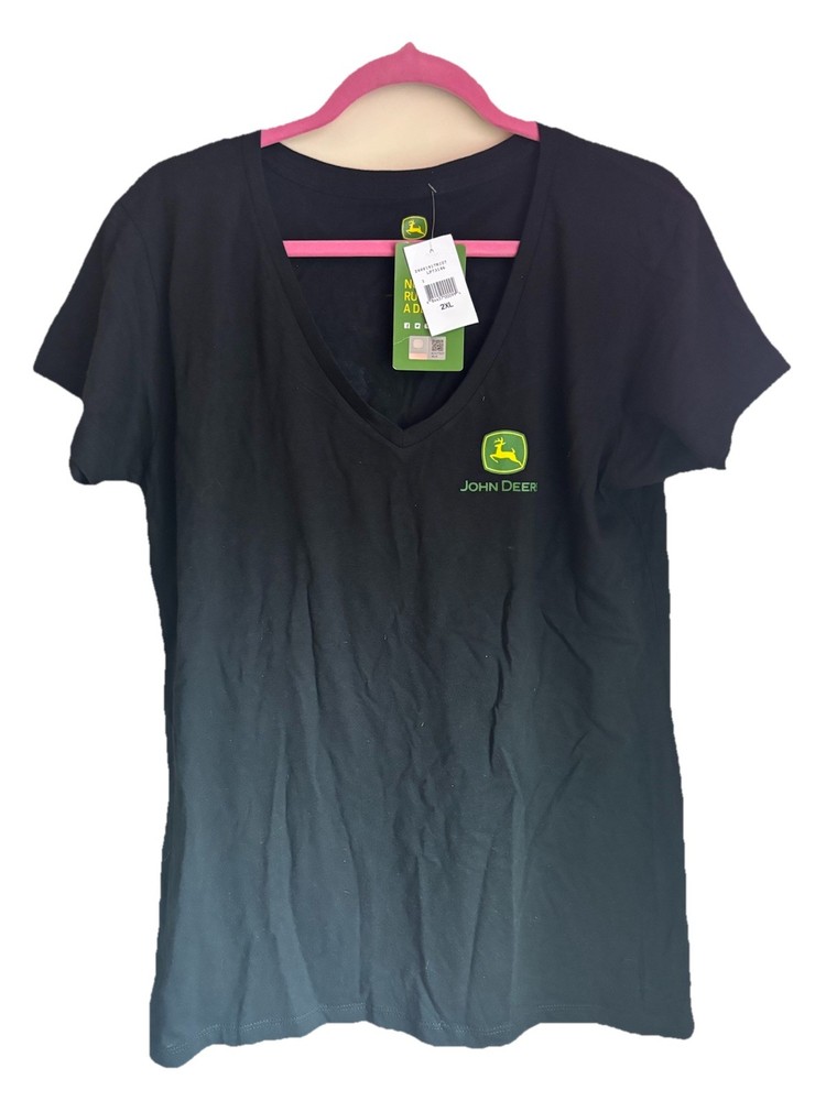 John Deere Farm State Pride Ladies V Neck Michigan 2XL NWT