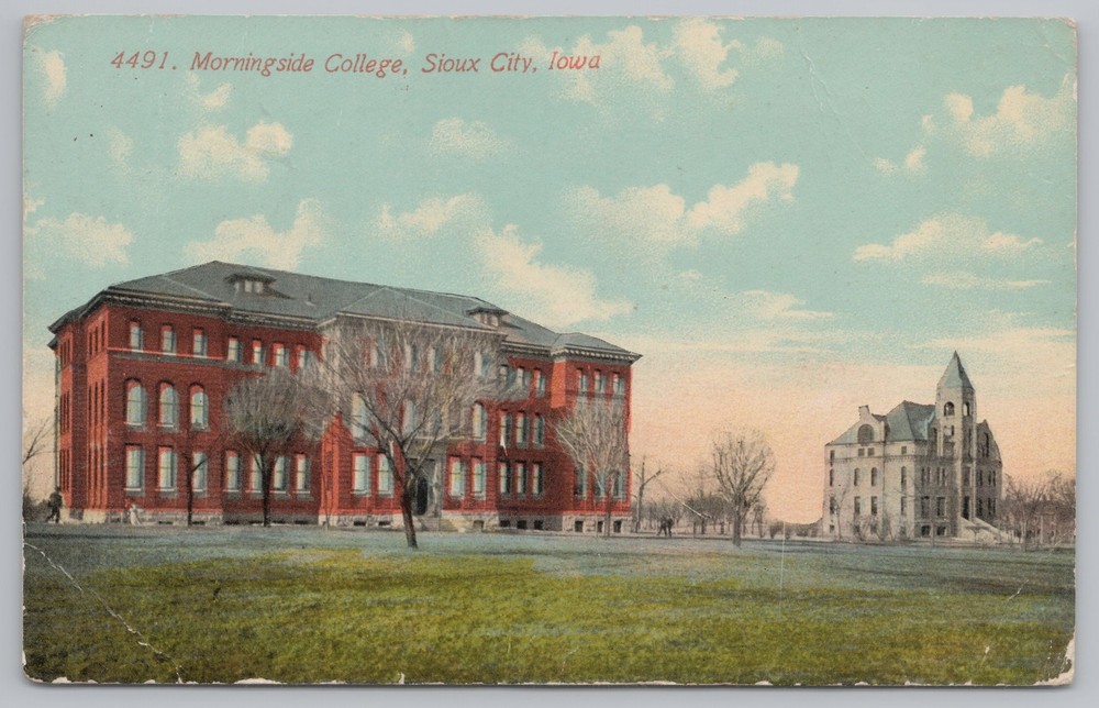 Sioux City Iowa~Morningside College Campus~Vintage Postcard