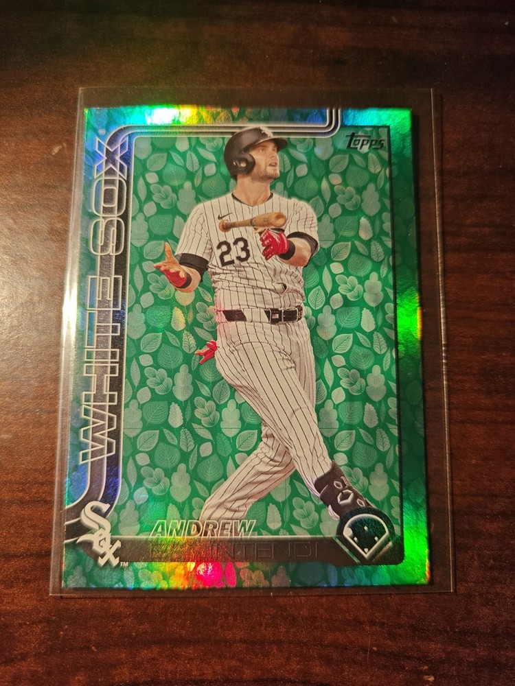 Andrew Benintendi 2025 Topps (SP) Green Holiday Easter Foil #344 Chic White Sox