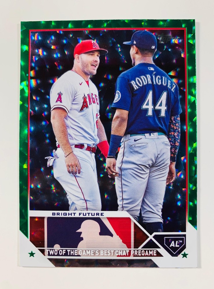 2023 Topps Series Update Mike Trout Julio Rodriguez Veteran Combos Green /499