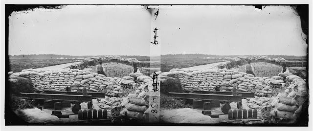 Photo:Yorktown Virginia 1862 Confederate Sandbag Fortifications Civil War