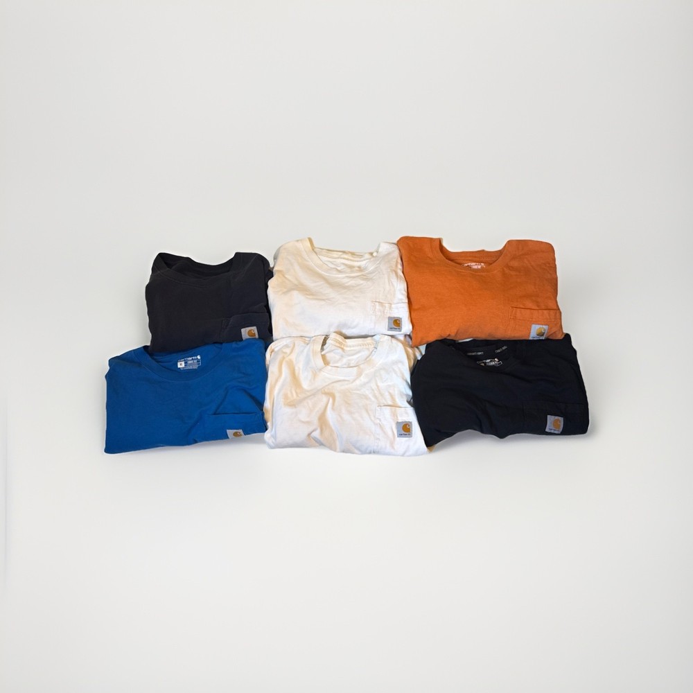 Lot Of 6 Carhartt Short Sleeve Pocket Tshirt Men’s XL Workwear
