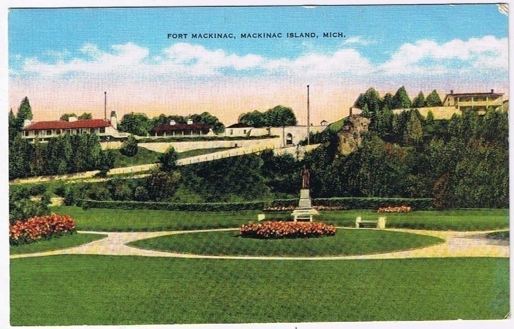 Michigan Postcard Fort Mackinac Mackinac Island