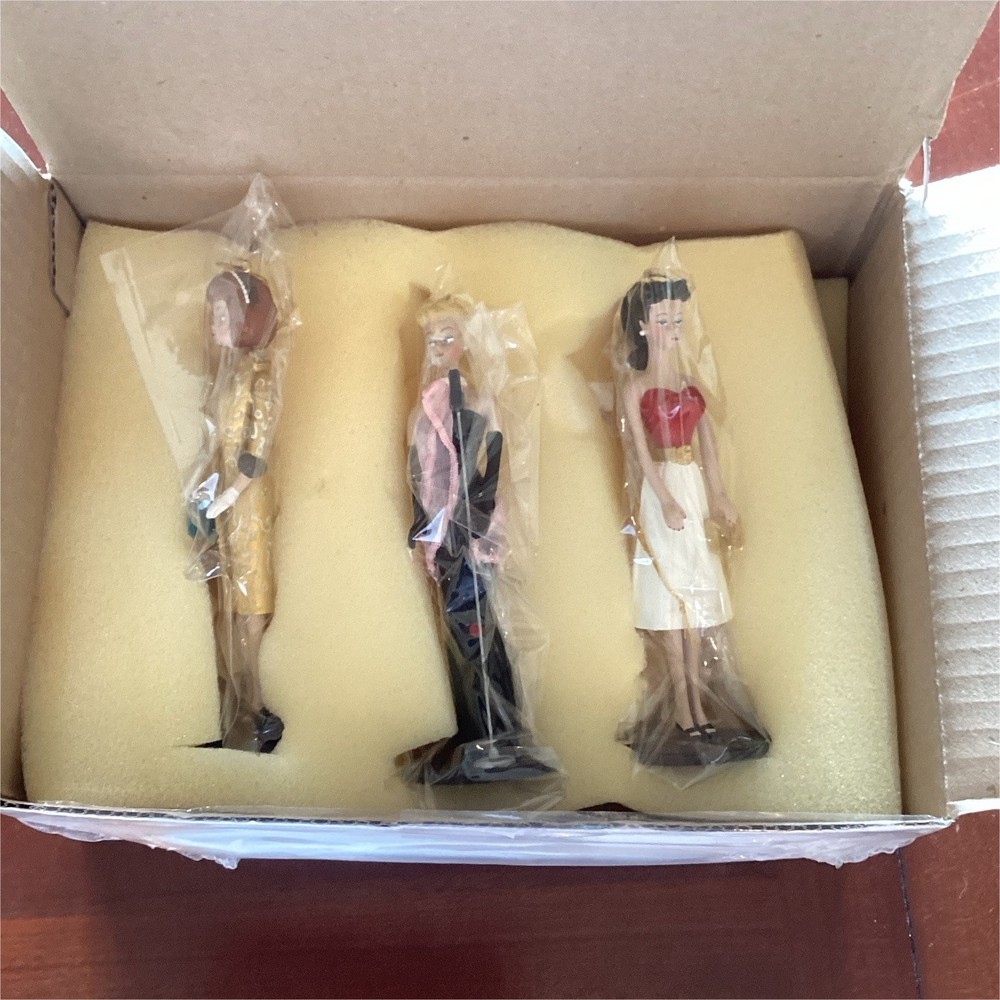Ashton-Drake Barbie Christmas Heirloom Ornaments Club Hanging Set of 3