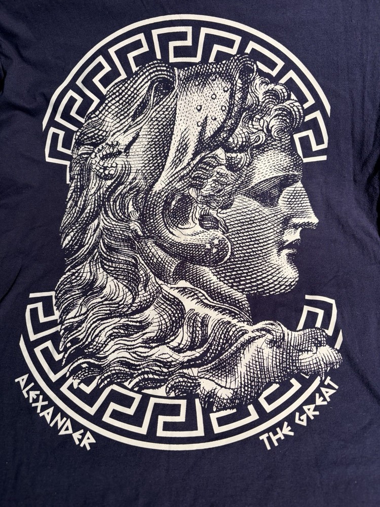 100% Cotton Alexander The Great Size M Men’s Tshirt Navy Blue