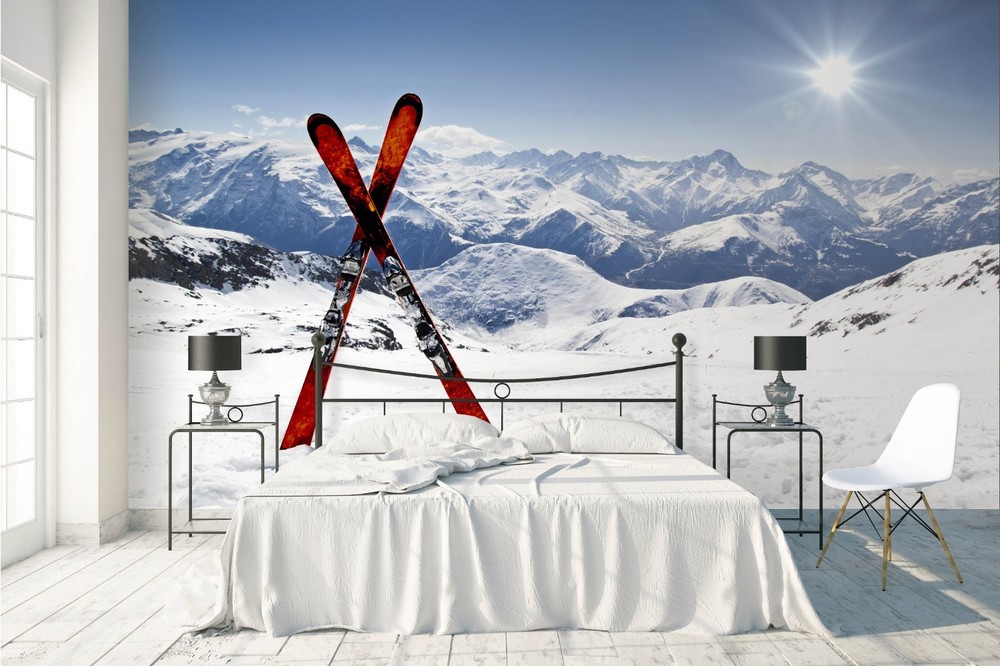 3D Snow Mountain Landscape Wall Murals Wallpaper Murals Wall Sticker