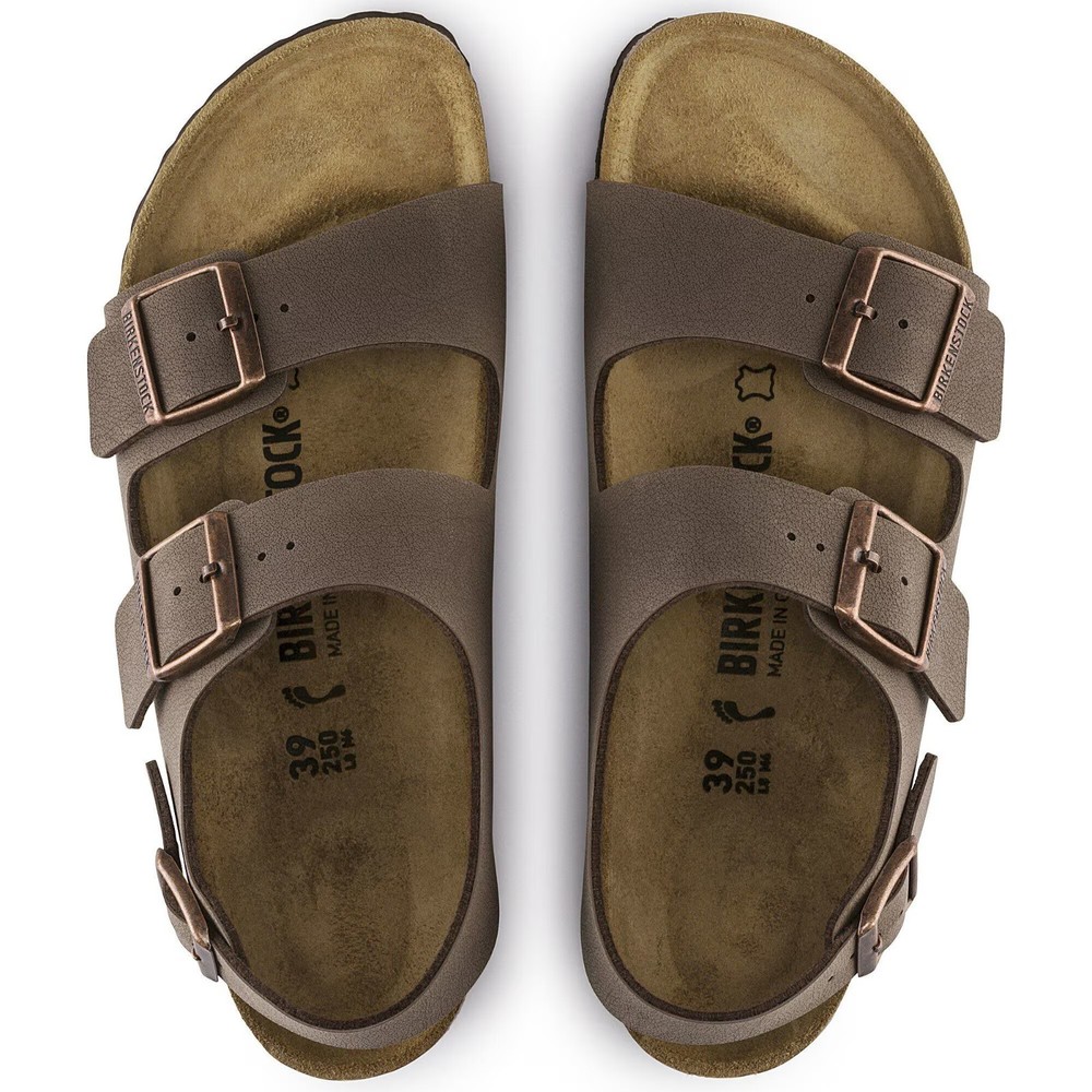 Birkenstock Milano Birkibuc Sandals - Mocha