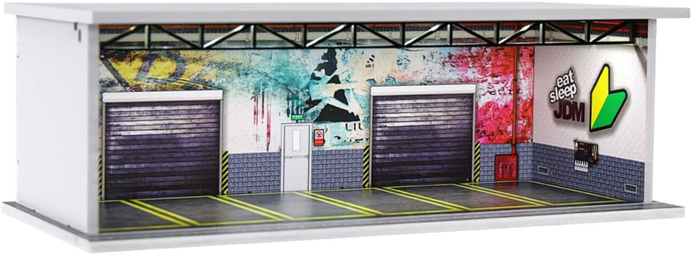 1/64 Scale Hot Die-Cast Wheels Model Car Scenarios Display Case with LED Light a