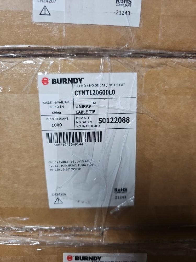 Burndy 24 Inch Cable Ties Pack Of 1000