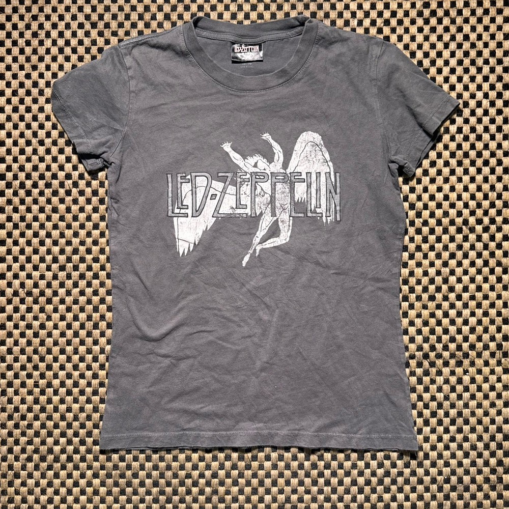 Led Zeppelin T Shirt Mens XS Gray Graphic Rock Band Tee Classic Rock Logo Shirt