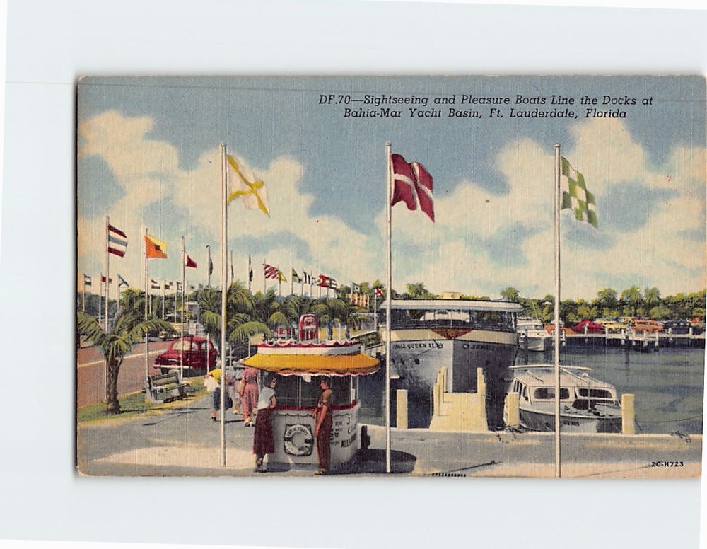 Postcard Bahia-Mar Yacht Basin Fort Lauderdale Florida USA