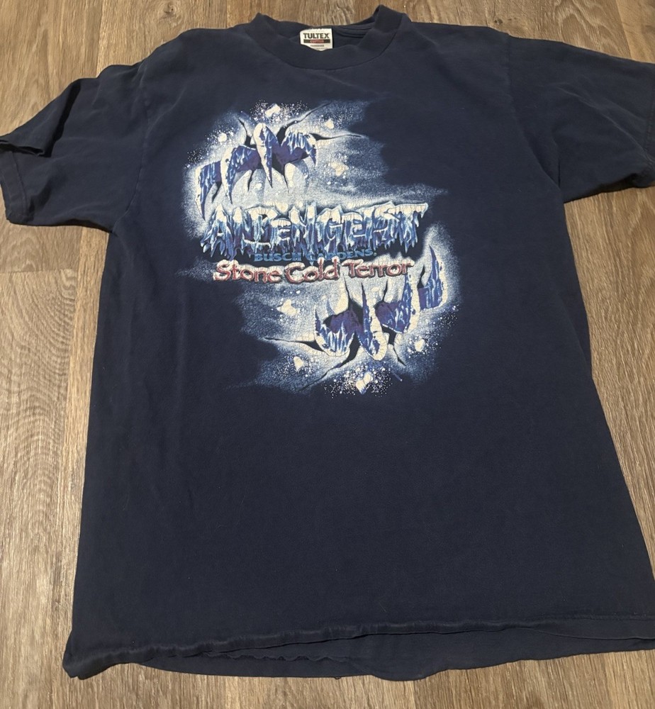 VTG 90s Busch Gardens Alpengiest Roller Coaster Blue Large