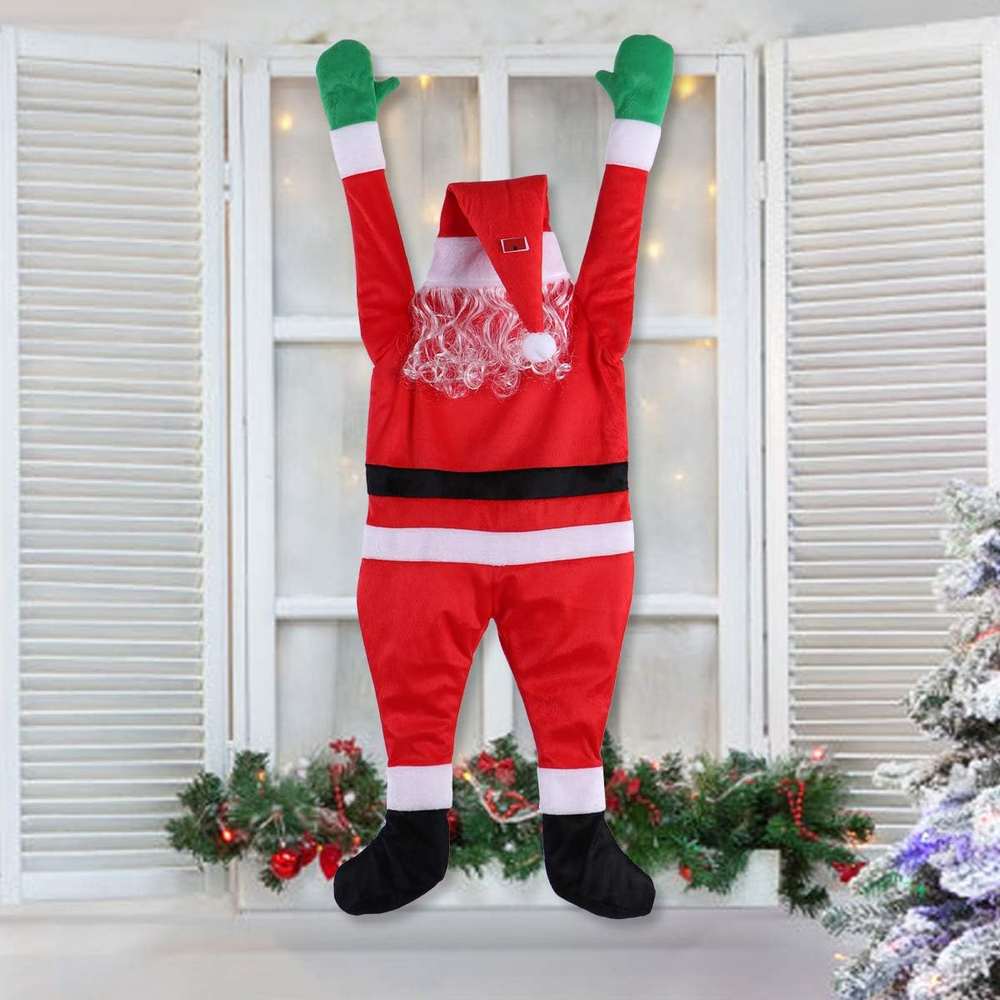 4.1 FT Hanging Santa Claus, Christmas Decorations, Christmas Ornaments for Roof,
