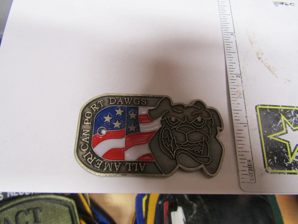 CHALLENGE COIN ORIGINAL OLDER 605 TIL I DIE ALL AMERICAN SUPPORT DAWGS TRANSPORT