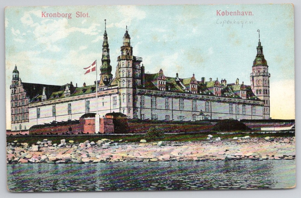 Kronborg Slot Castle Copenhagen Denmark Vintage Postcard Alex Vincents