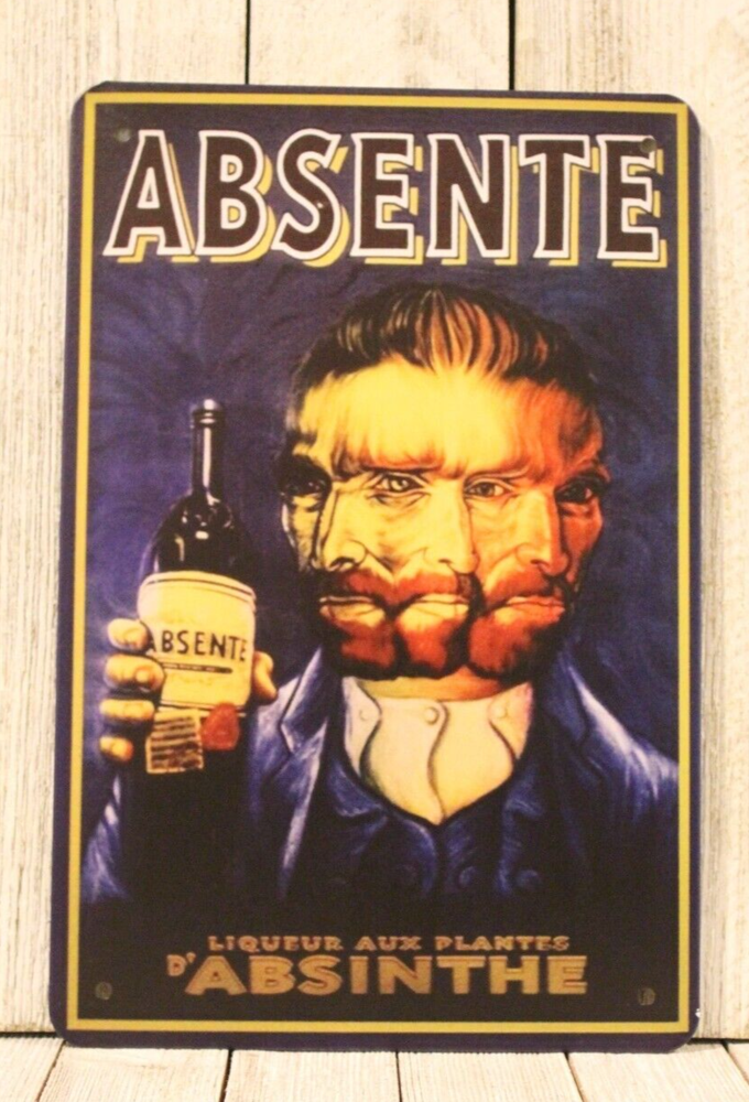 Absente Absinthe Tin Sign Bar Vintage French Bistro Decor Absenthe Ad Style C XZ-image