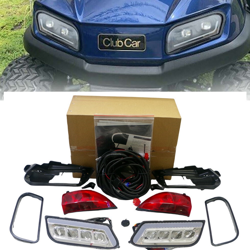 Golf Cart 12V LED Headlight & Taillight Kit for Club Car Tempo / Onward 18-UP