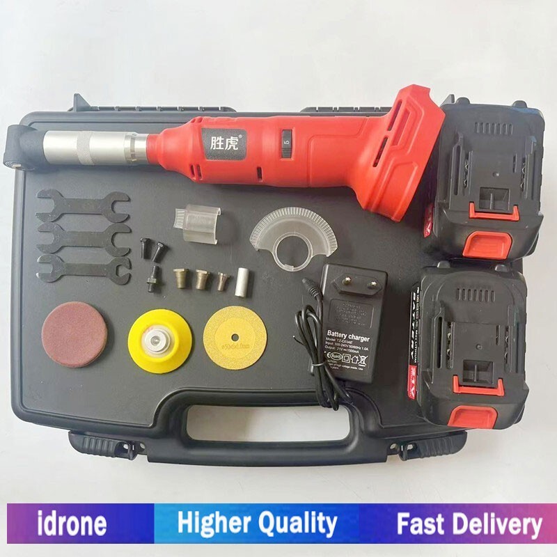600W Cordless Angle Grinder Grout Cleaner with 21V 4000mAh Batteries Sandpaper