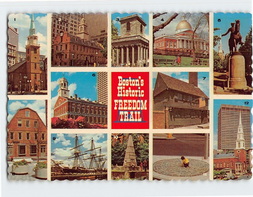 Postcard Scenes & Views Freedom Trail Boston Massachusetts USA