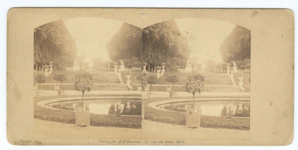 G5139~ FRANCE – Chateau De Saint Cloud 1860s Stereoview – Furne & Touriner