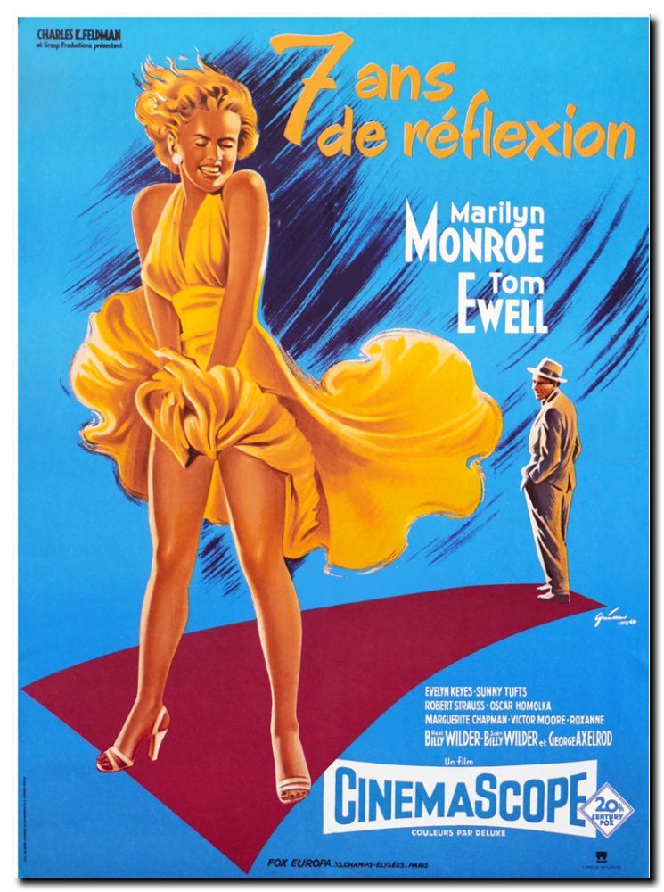 MARILYN MONROE 7 year Itch Movie - *FRAMED* CANVAS ART 24x16