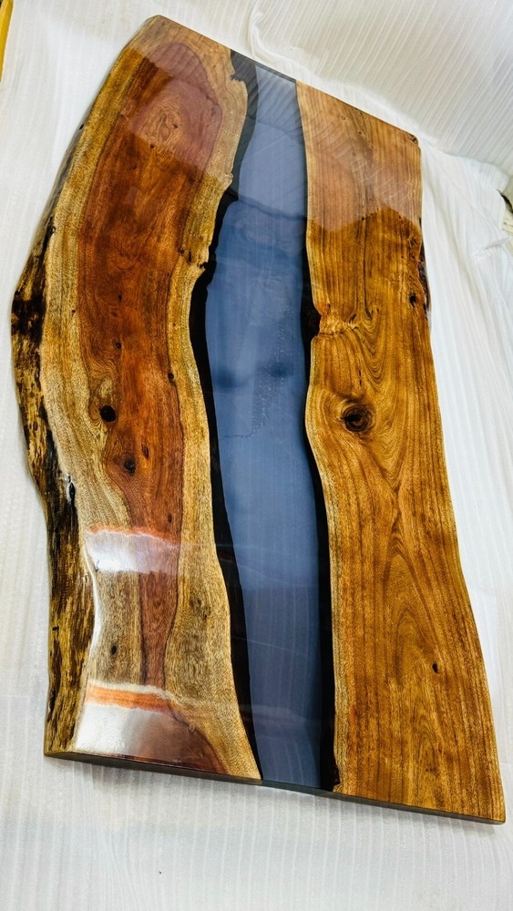 48x24 Handmade Live Edge Epoxy Resin Dining Table Modern Home Decor Furniture