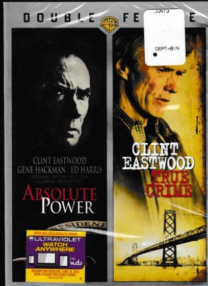 Absolute Power / True Crime DVD VIDEO MOVIES Clint Eastwood Gene Hackman dramas