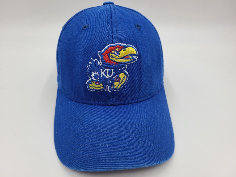 Kansas Jayhawks NCAA Adjustable Cap for Men and Women by Adidas in Blue