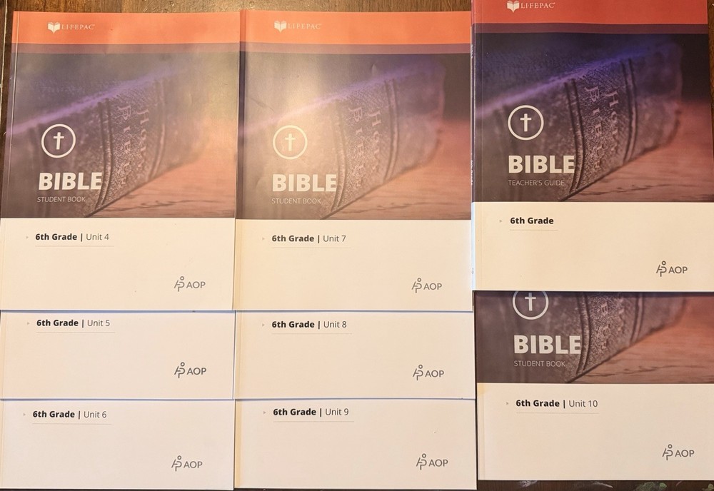 AOP LIFEPAC GRADE 6 Bible Homeschool Curriculum Units 4-10