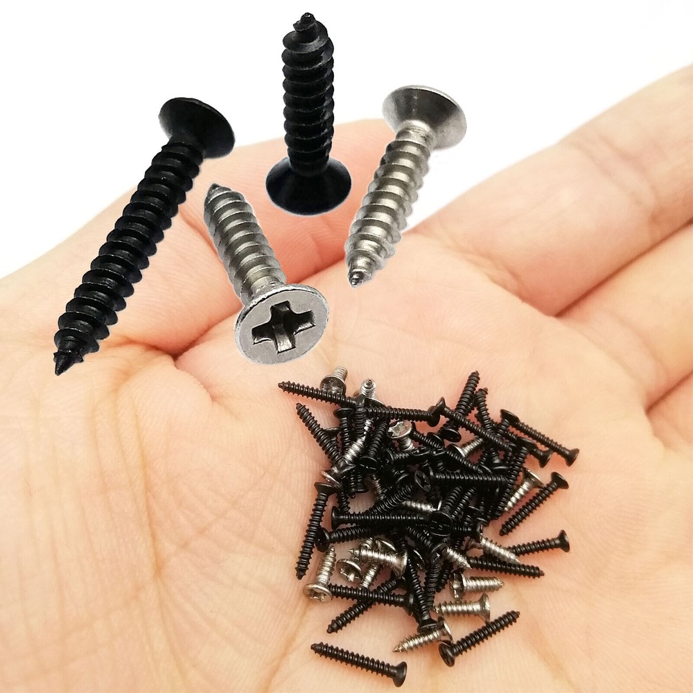 100pcs M1-M4 Small Cross Phillips Flat Countersunk Head Self-tapping Wood Screw
