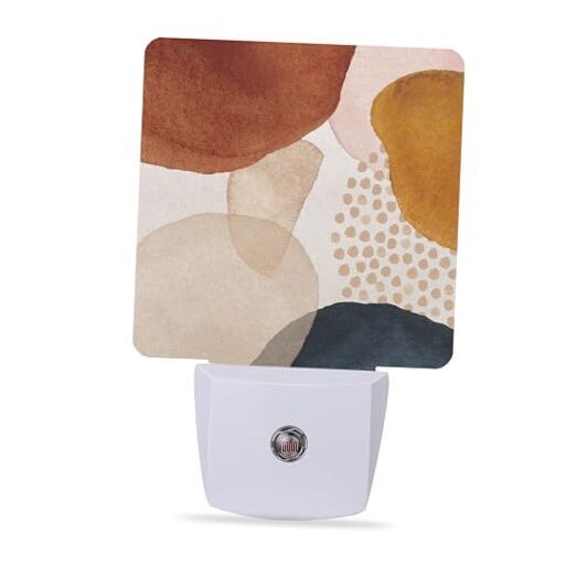 Boho Abstract Night Light,Night Lights Plug into Wall for Geometric Modern Art