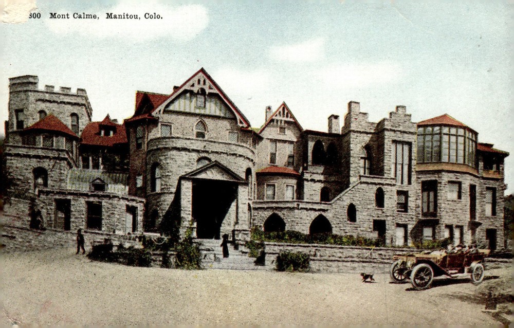 c1910 Mont Calme Manitou Colorado Castle Architecture Litho Vintage Postcard