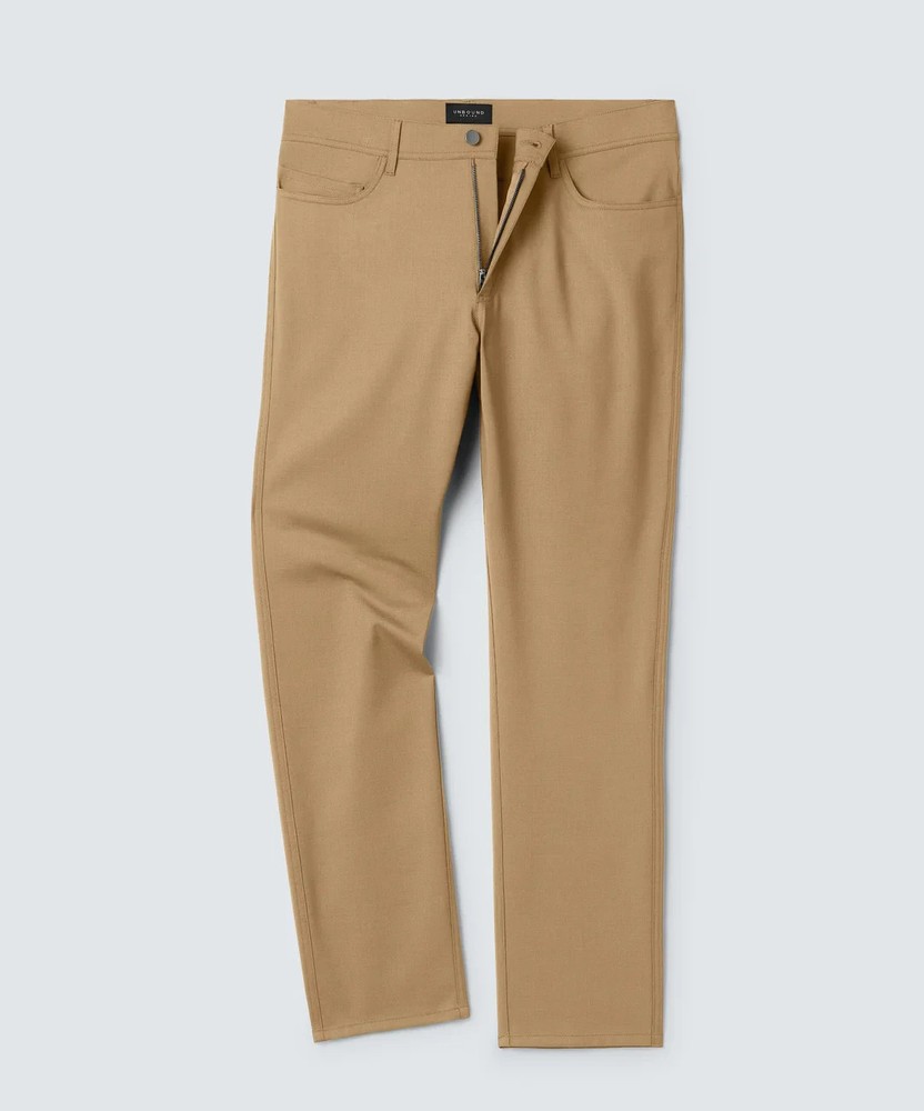 *Relaxed Fit*Unbound Merino Merino Wool Men's Size 34x32 Travel Pants Sandstone
