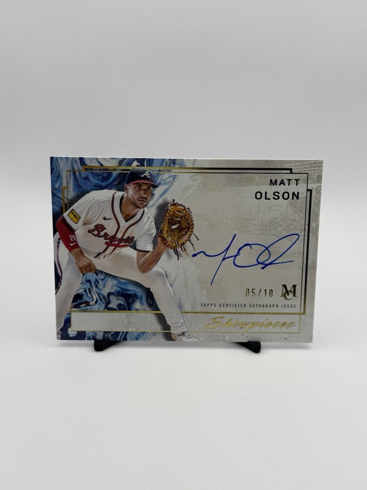 2025 Topps Museum Showpieces Matt Olson Auto /10 Braves SSP On-Card