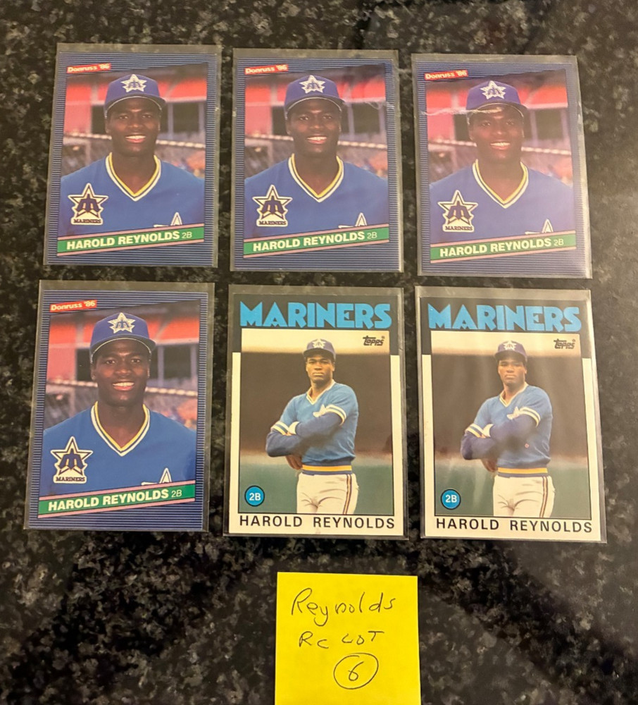 Harold Reynolds Rookie Card Lot.........6 Total
