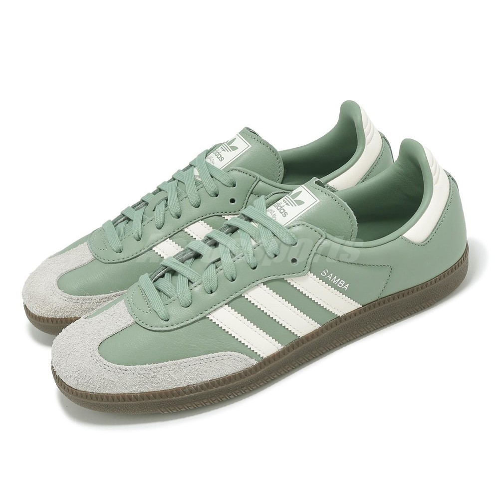 adidas Originals Samba OG Silver Green Chalk White Men Unisex Casual Shoe JI1866