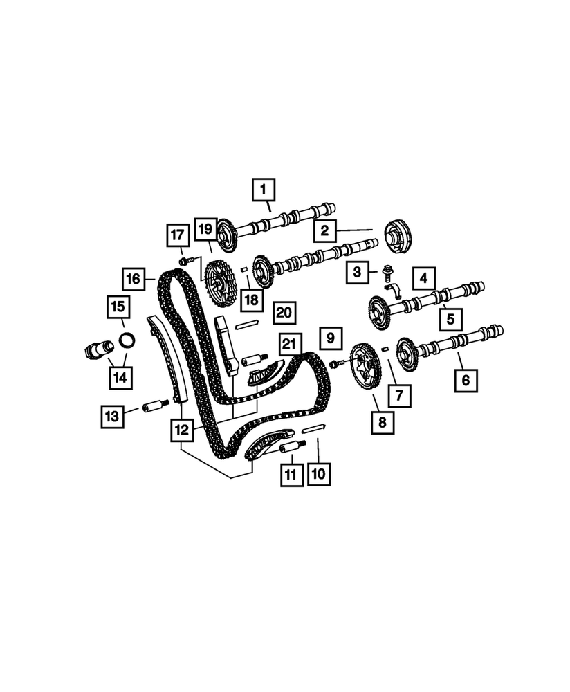 Genuine Mopar Left Exhaust Camshaft Part 5175454AA