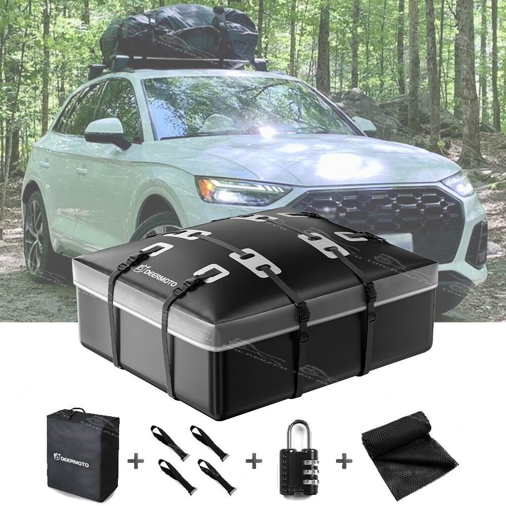 15 Cubic For Audi Q3 Q5 Q7 Roof Bag Cargo Carrier Waterproof Luggage Storage Box