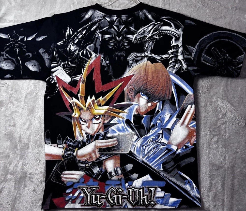 Yu-Gi-Oh Yugi Kaiba Blue Eyes Duel T Shirt Mens XL Black Anime Limited Edition