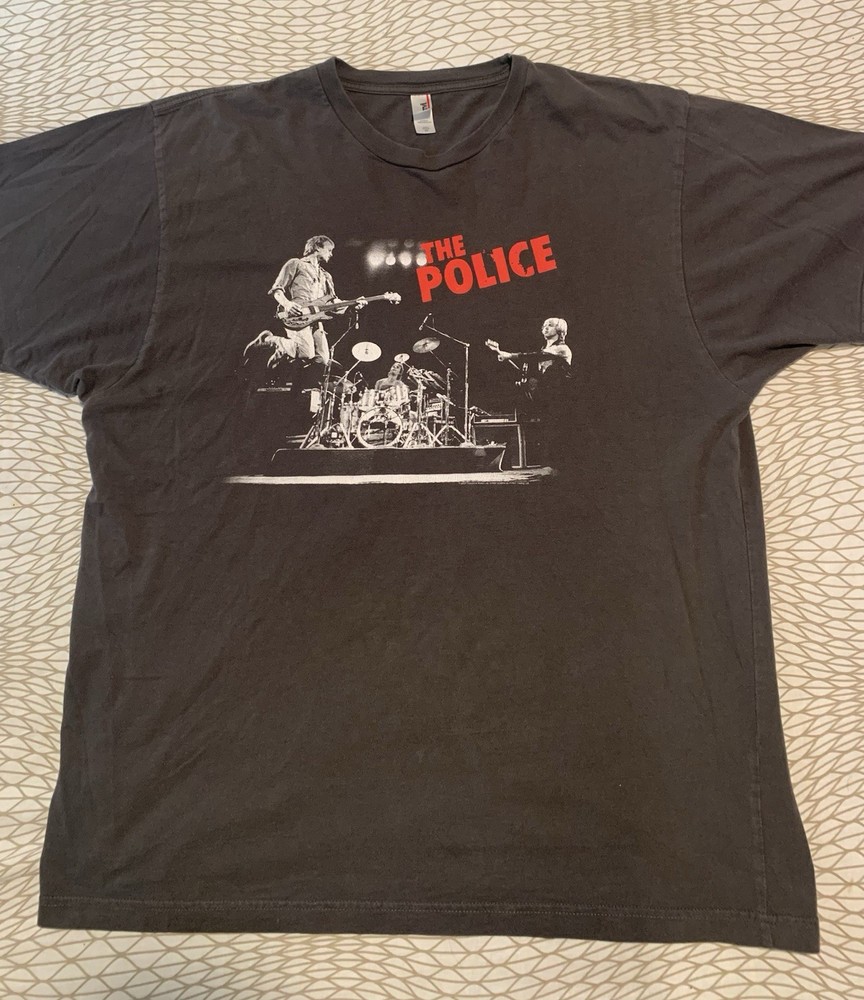 The Police 07/08 Concert Tour Black Anvil Tag T-Shirt XL