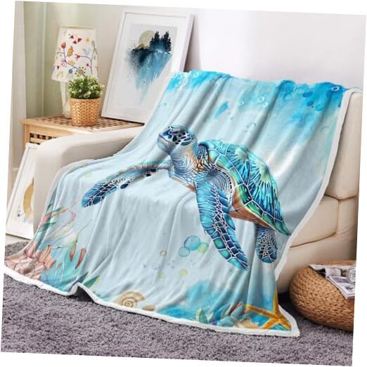 Turtle Blanket, Sea Animal Turtle Throw Blanket Kids' Blankets Throws 60