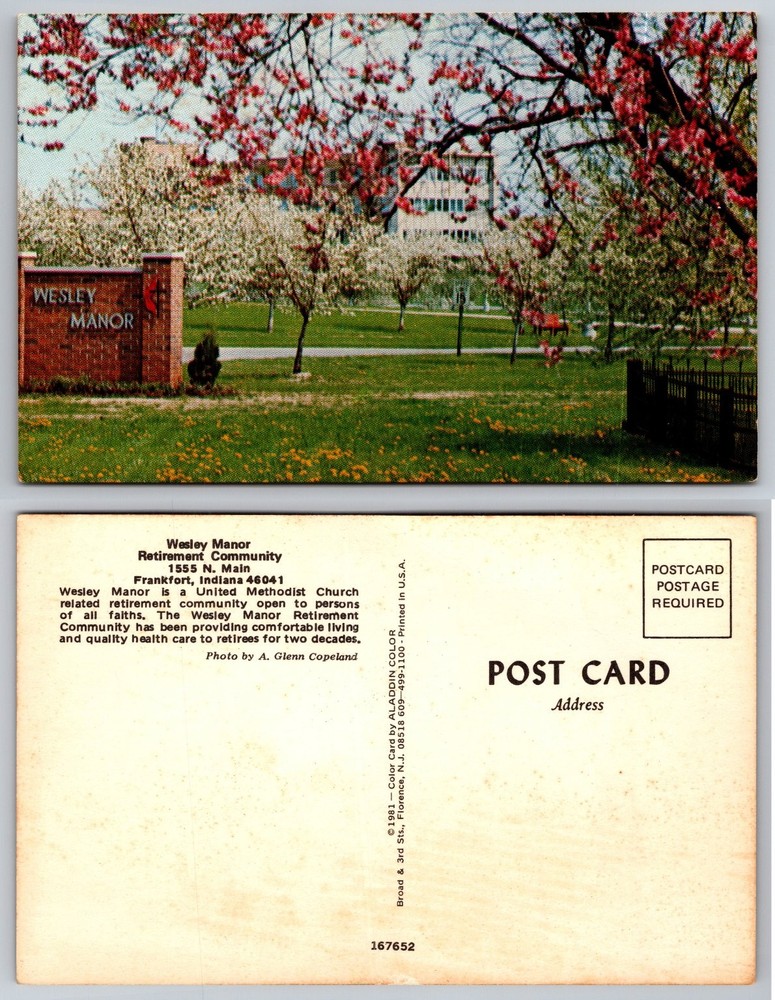 Wesley Manor Retirement Community Frankfort Indiana 1981 Spring Blossoms