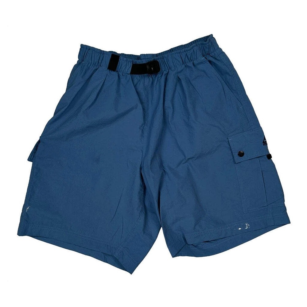 Adjustable Waistband Nike Acg Cargo Shorts - Largew 8L Blue Polyester