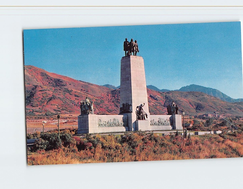 Postcard This is the Place Monument Salt Lake City Utah USA