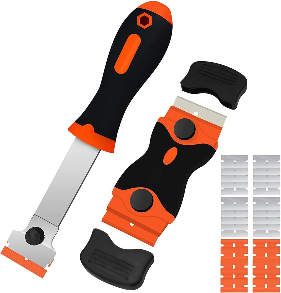 2-Pack Razor Blade Scrapers for Labels Stickers and Decals