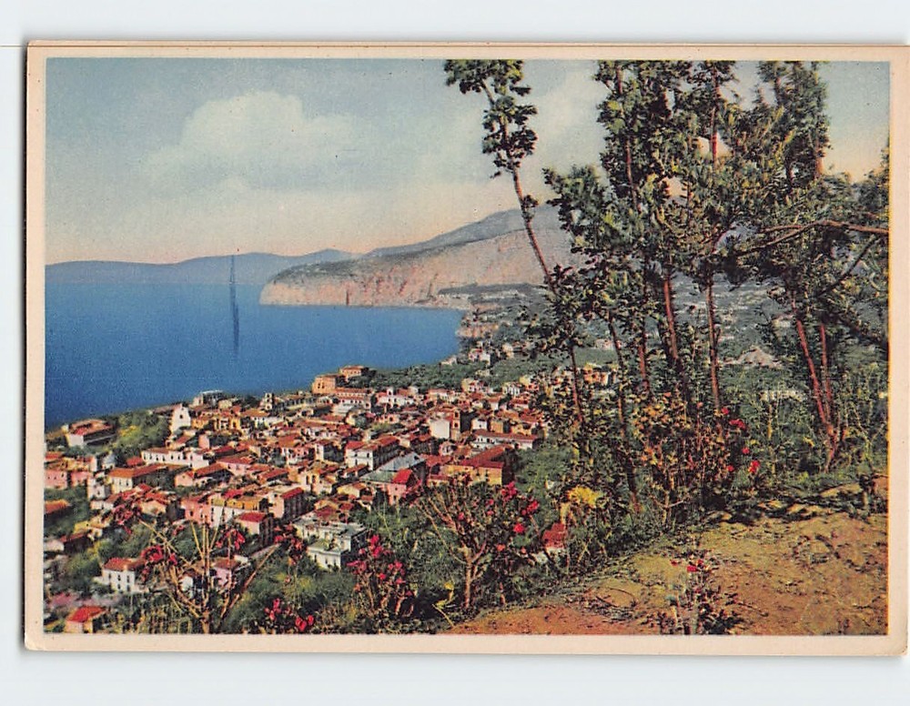 Postcard Panorama Sorrento Italy