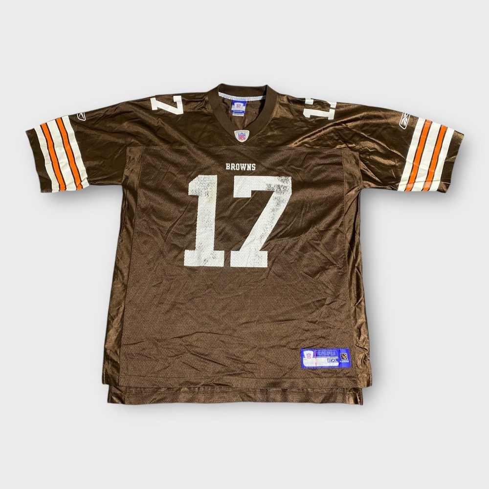 Cleveland Browns Braylon Edwards Reebok NFL Jersey Men XXL Brown #17 On Field